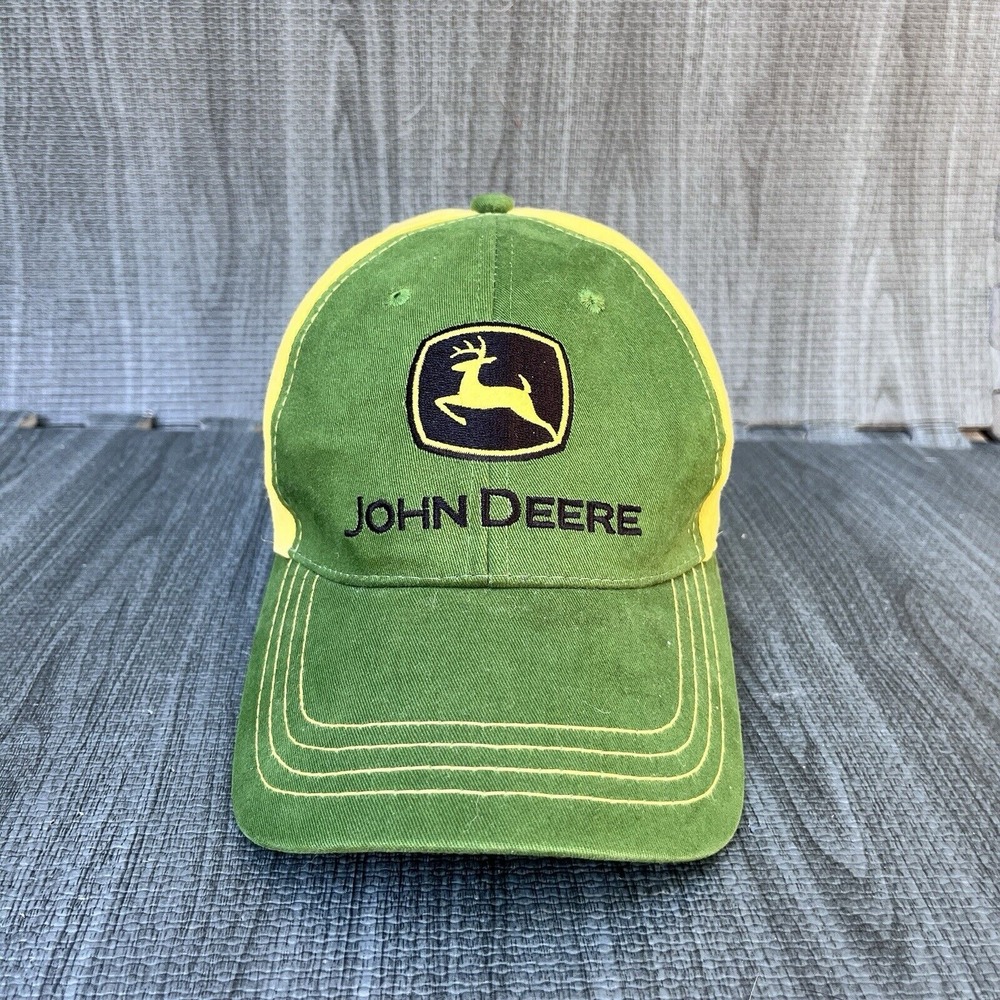 John Deere Adjustable Green Yellow Baseball Hat‎ Cap